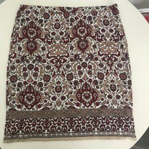 Max Studio paisley fitted skirt size L
